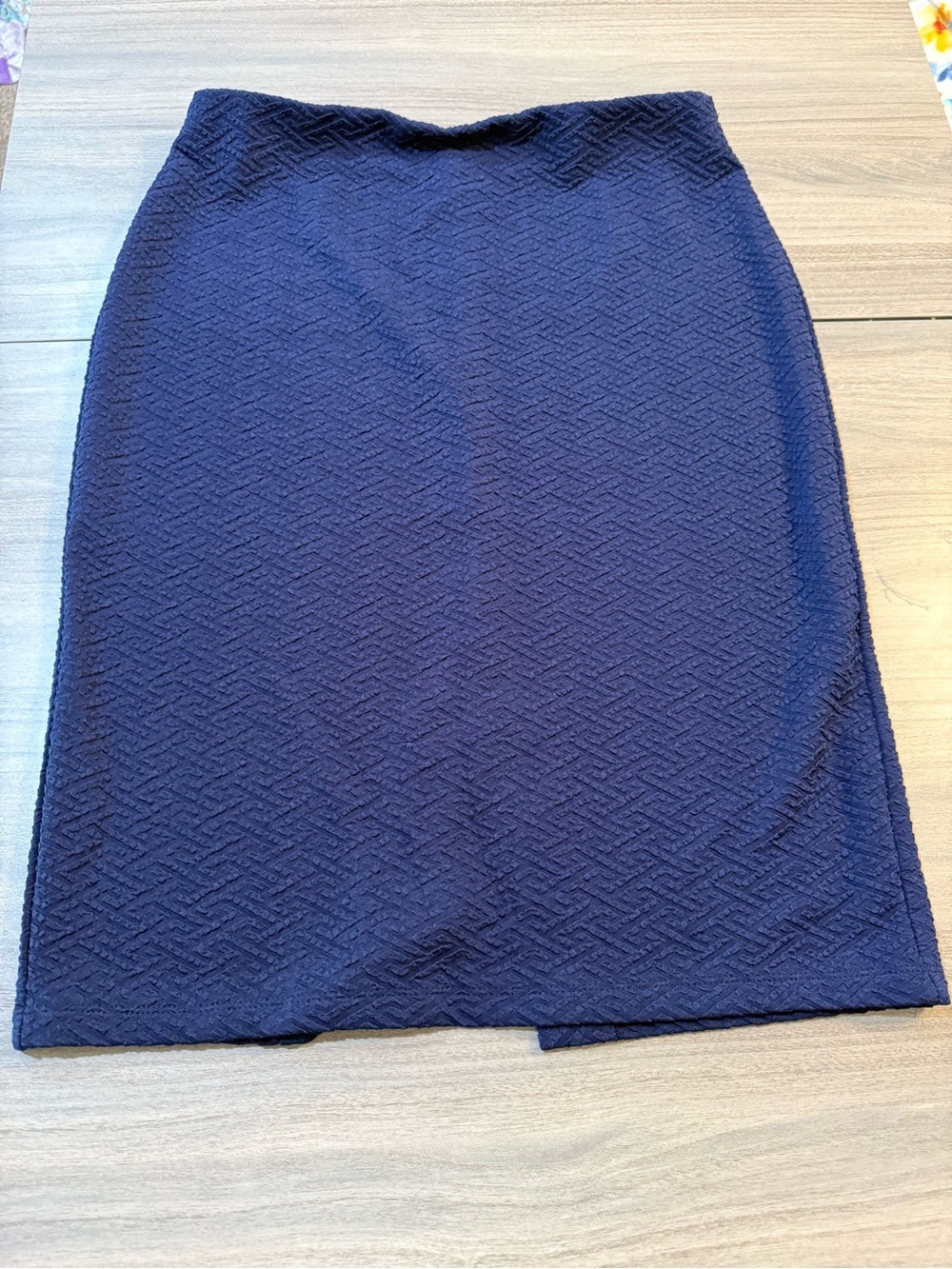 NYCC Women’s  Navy Textured Pencil Skirt